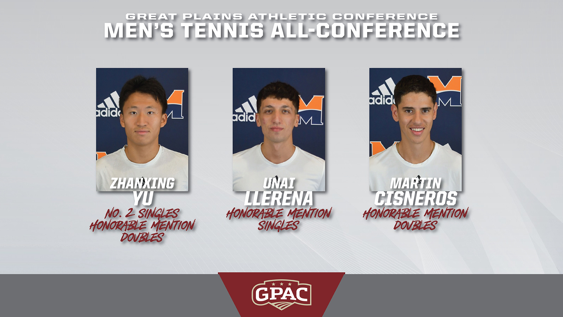 Yu Earns All-GPAC Selection, Two Others Honored